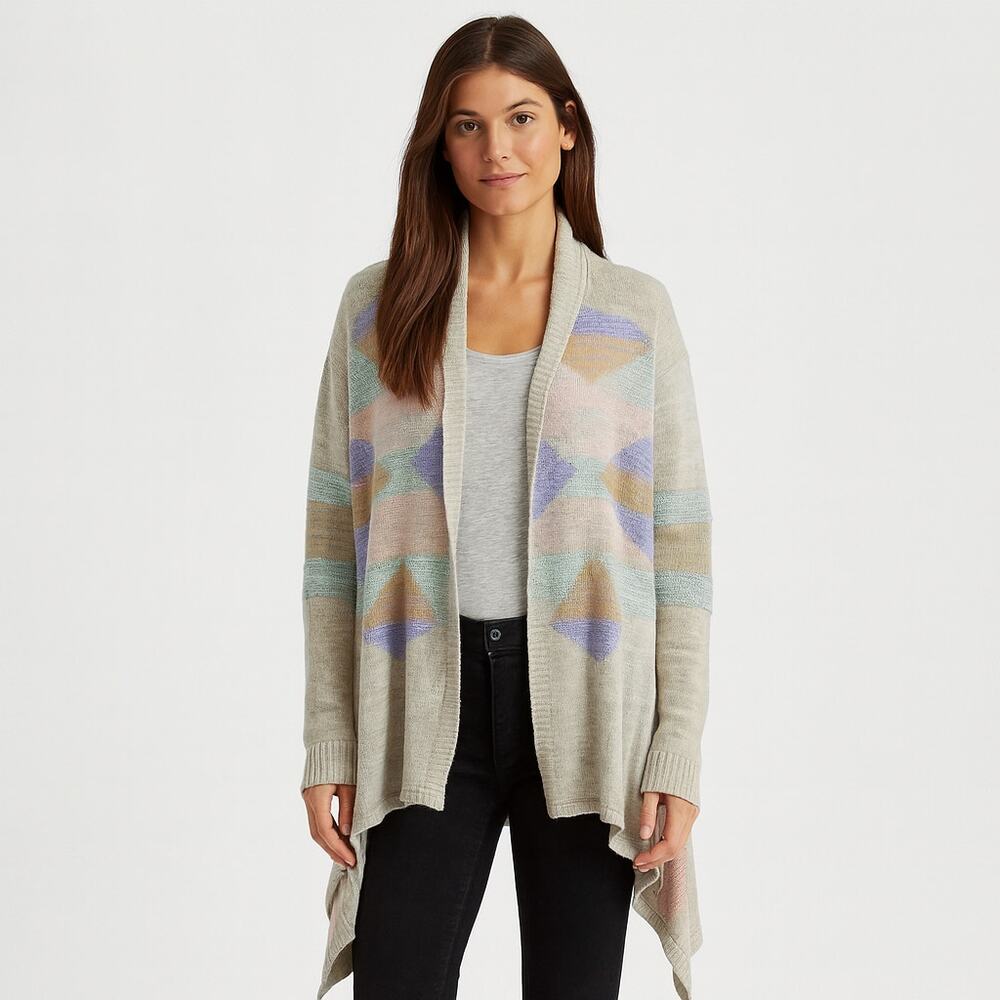 Lauren Ralph Lauren Aztec Long Shawl Cardigan Size‎ Small Medium